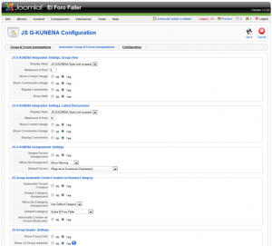JS G-KUNENA - Configiration Settings JS G-KUNENA - Configiration Settings